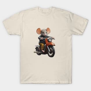 Mouse on Motorcycle T-Shirt